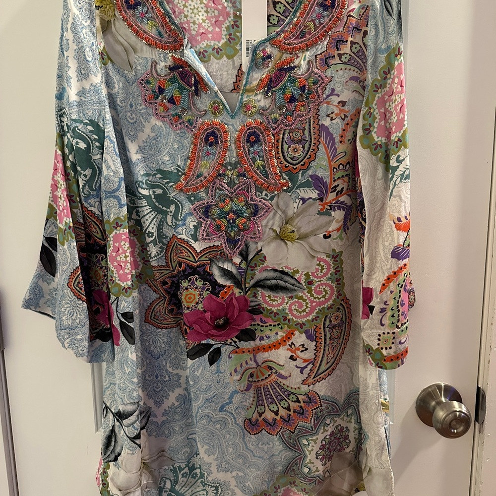 Soft Surroundings Multicolor Floral Tunic